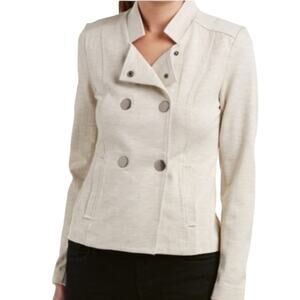 Cabi Blazer Charlie Knit Double Breasted 3028 Oatmeal Jacket Women’s Size Small